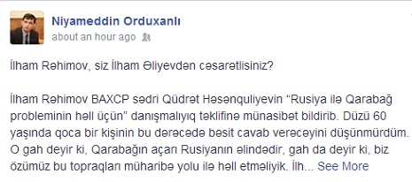 “İlham Rəhimov, kimi aldadırsan?” – REAKSİYA
